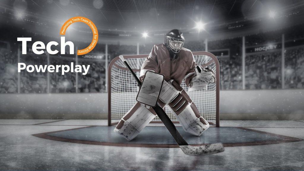 Tech Powerplay, Startups sind wie ein herausforderndes Eishockeyspiel. Komm ins Powerplay und überhole die Gegner.